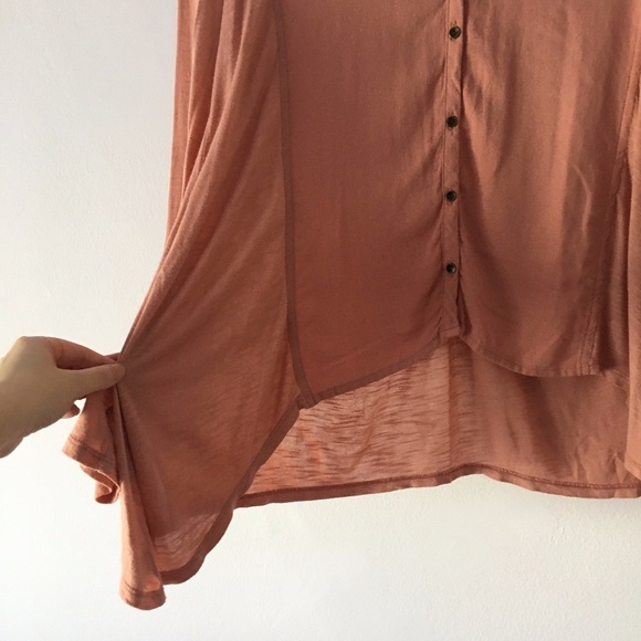 🪴 Lucky Brand Pink Button Down Woven Mix Top Small - Picture 5 of 10